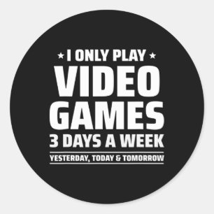 Sticker Rond Jeux Vidéo - Jeux Vidéo - Jeux Vidéo Drôle