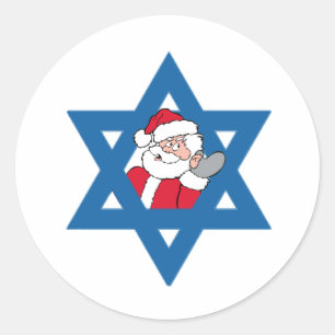 STICKER ROND JEWISH PÈRE NOËL