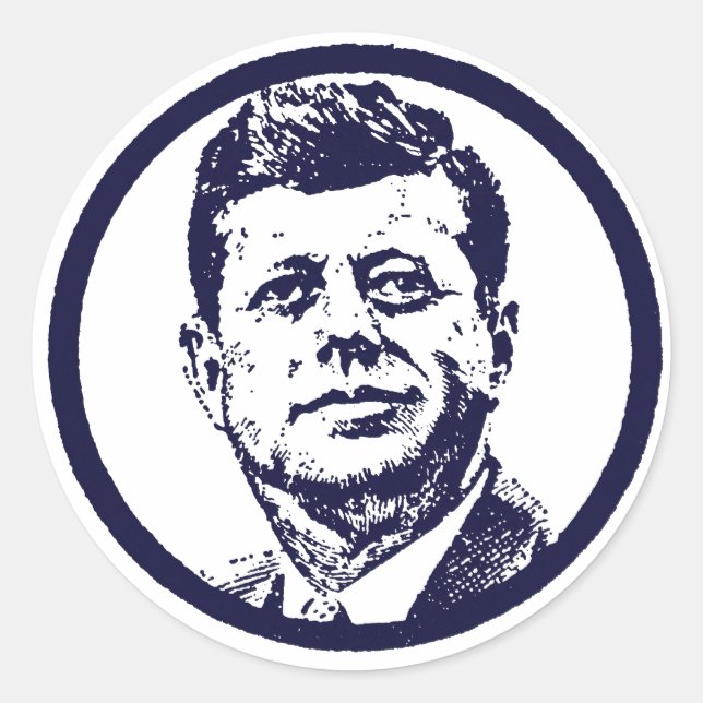 STICKER ROND JFK 1963 (Devant)
