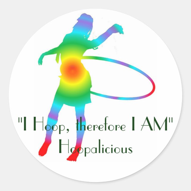 Sticker Rond "J'Hoop, donc JE SUIS" (Devant)