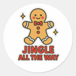 Sticker Rond Jingle all the way