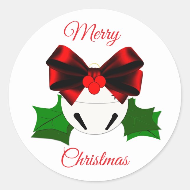 Sticker Rond Jingle Bell Envelope Seals (Devant)