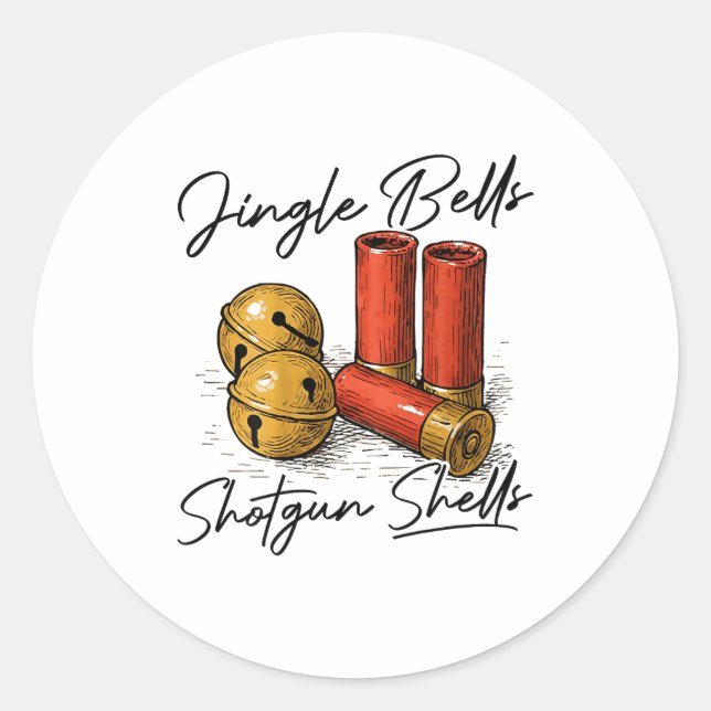 Sticker Rond Jingle Bells Shotgun Shells (on Back)  (Devant)