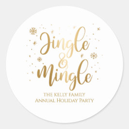Sticker Rond Jingle et Mingle Holiday