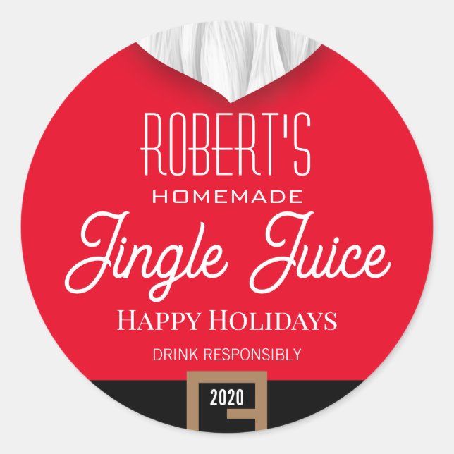 Sticker Rond Jingle Juice Personnalisé (Devant)