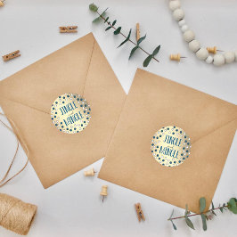 Sticker Rond Jingle & Mingle Fête de fin d'année moderne