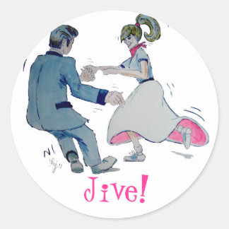 Sticker Rond Jive Fun ! swing danse rock and roll