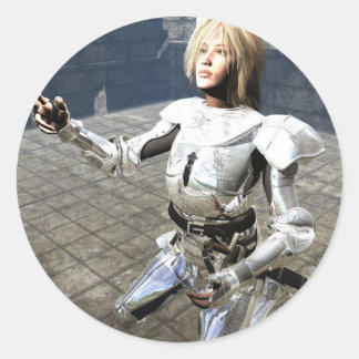 Sticker Rond Joan d'Arc
