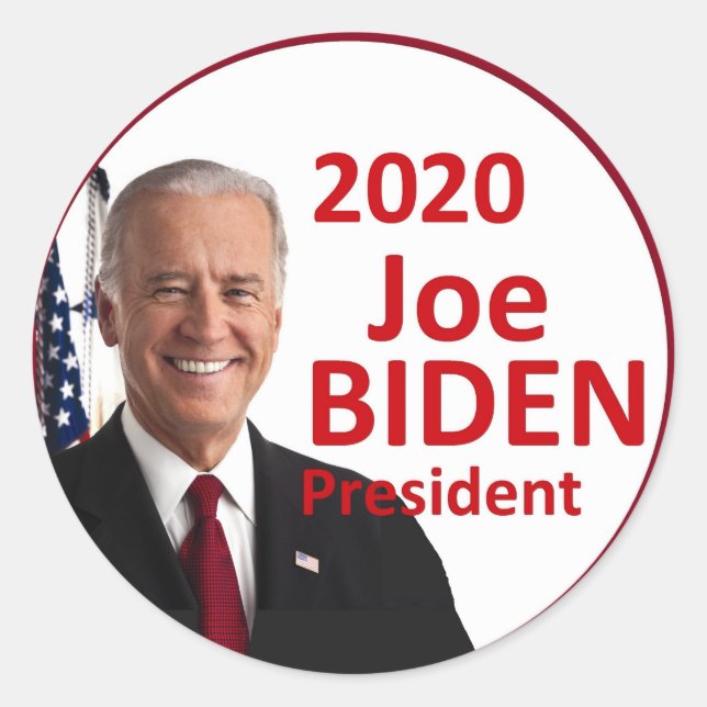 Sticker Rond Joe BIDEN 2020 (Devant)