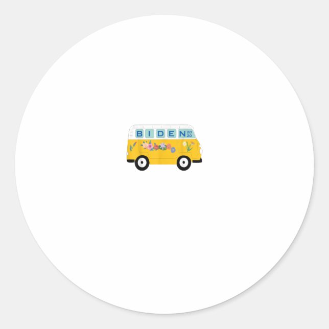 Sticker Rond Joe Biden 2020 Vintage (Devant)