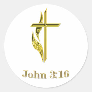 Sticker Rond John 3:16