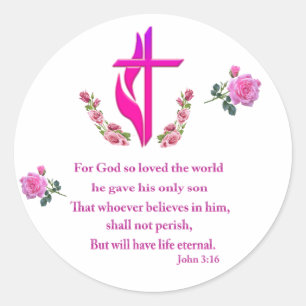 Sticker Rond John 3:16