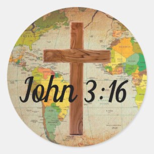 Sticker Rond John 3:16