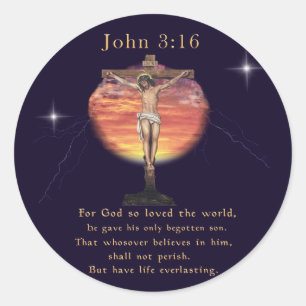 Sticker Rond John 3:166