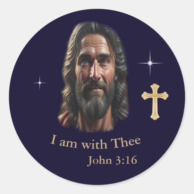 Sticker Rond John 3:16 T-shirt (Devant)