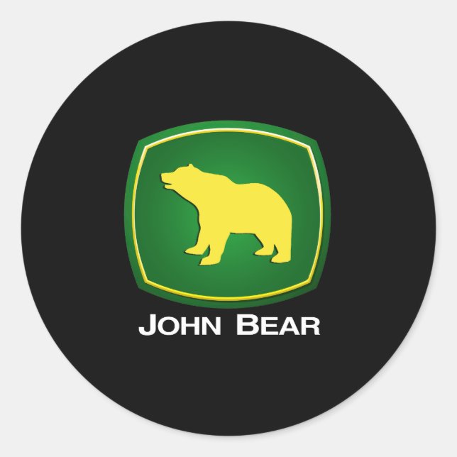 Sticker Rond John Bear (Devant)
