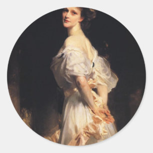 Sticker Rond John Singer Sargent - Nancy Astor