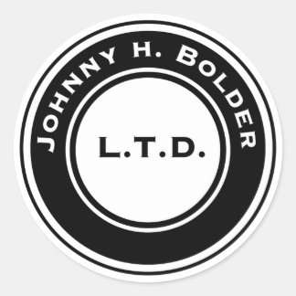 Sticker rond Johnny H. Bolder