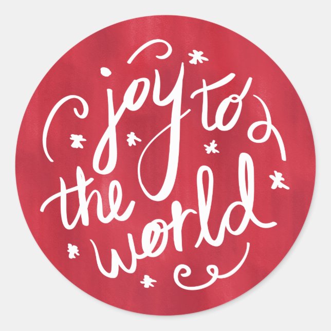 Sticker Rond Joie à la Fête Rouge Mondiale (Devant)
