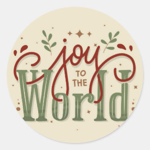 Sticker Rond Joie Au Noël Mondial