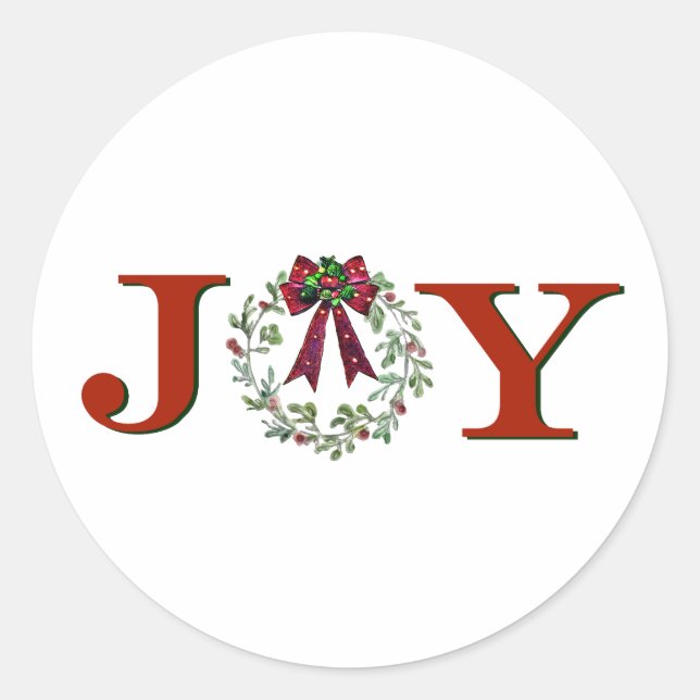 Sticker Rond Joie Avec La Couronne (Devant)