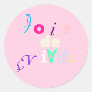Sticker Rond Joie de vivre