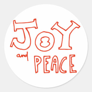 Sticker Rond Joie et paix   Noël