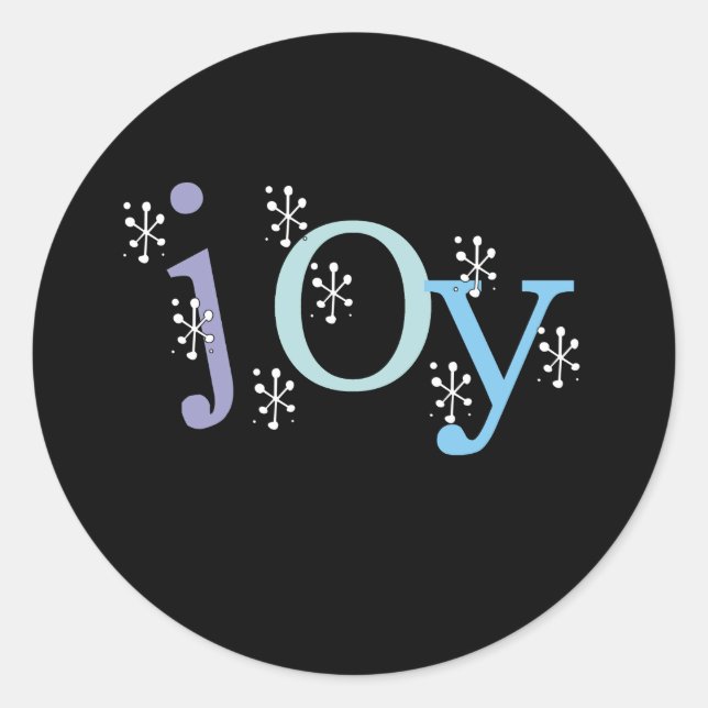 Sticker Rond JOIE Noël Vacances d'hiver (Devant)