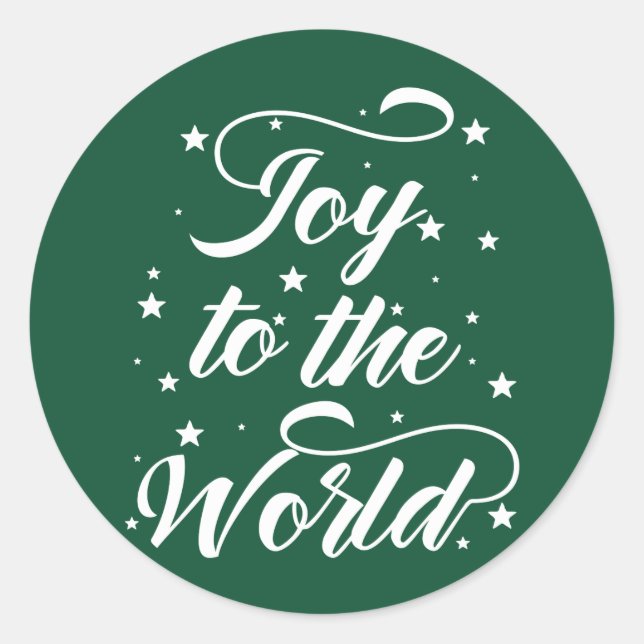 Sticker Rond joie pour le monde Noël (Devant)