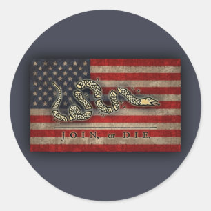 Sticker Rond Joignez, ou mourez - drapeau