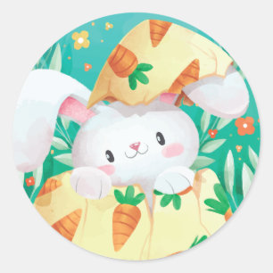Sticker Rond Joint mignon d'autocollant de l'aquarelle de
