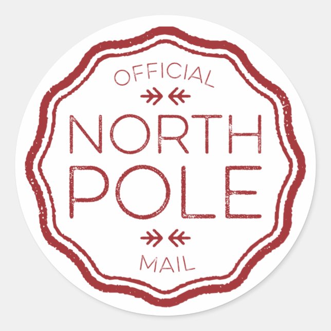 Sticker Rond Joint officiel du Pôle Nord (Devant)