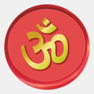 Sticker Rond Joint rouge d'or de cire de l'OM