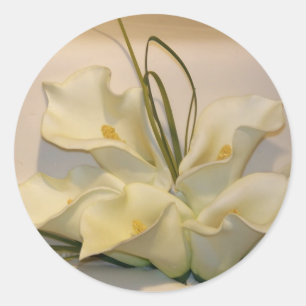 Sticker Rond Joints d'enveloppe de mariage de zantedeschia