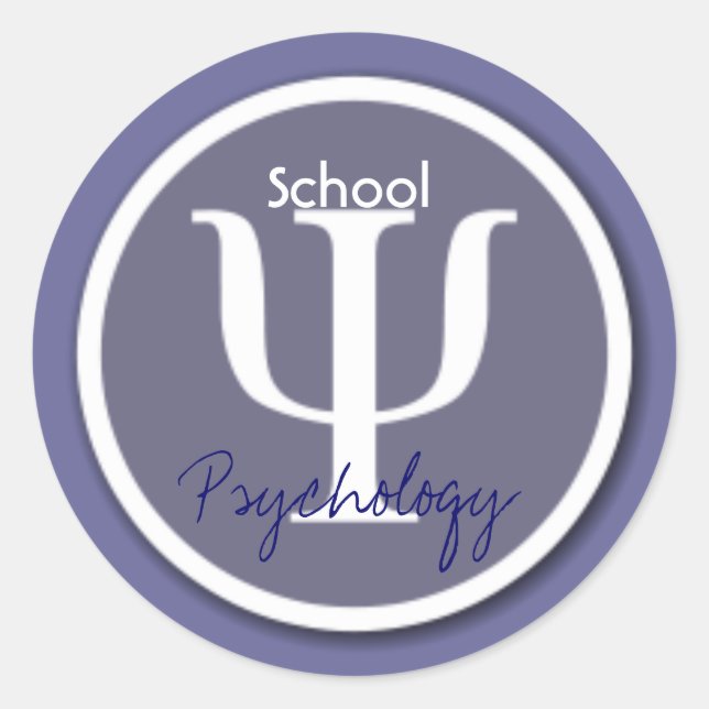 Sticker Rond Joints d'enveloppe de psychologie d'école (Devant)