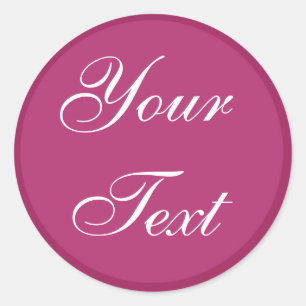 Sticker Rond Joints ronds roses fuchsia d'enveloppe avec le