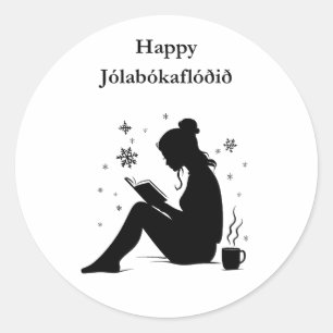 Sticker Rond Jolabokaflod - Islande Livre Flood