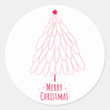 Joli arbre rose moderne Joyeux Noël