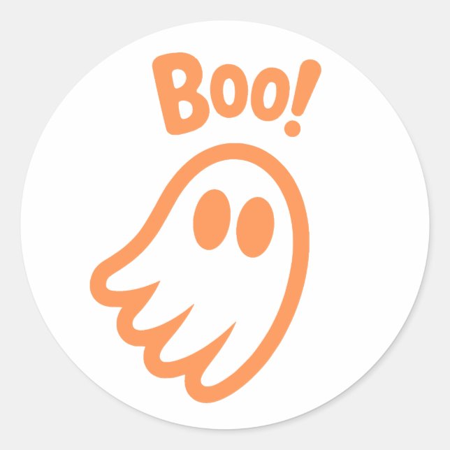 Sticker Rond Joli Boo ! - Design d'Halloween pour enfants (Devant)