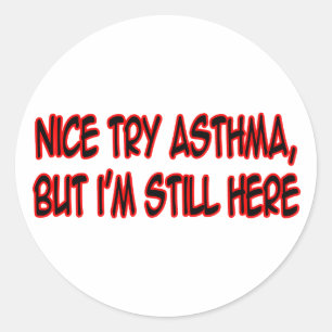Sticker Rond Joli Essai Asthme...