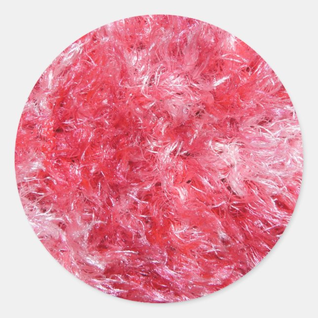 Sticker Rond Joli Fluffy Feu Fille (Devant)