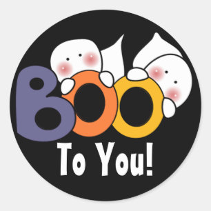 Sticker Rond Joli Ghost Boo À Vous !