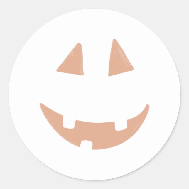 Sticker Rond Joli Halloween du Citrouille Jack O'Lantern (Devant)