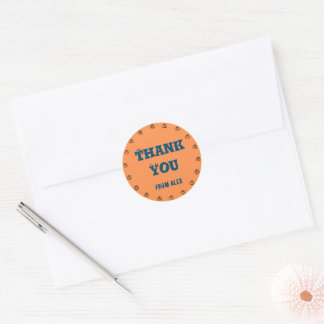 Sticker Rond Joli Halloween Éffrayant Anniversaire Merci
