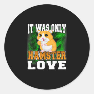 Sticker Rond Joli Hamster Pour Filles Garçons Adultes