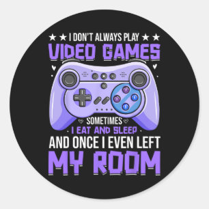 Sticker Rond Joli Jeu Vidéo Lecteur De Jeu Pour Garçons Enfants