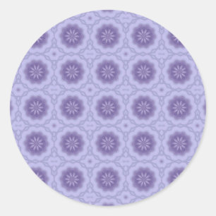 Sticker Rond Joli Motif en Lavender #2