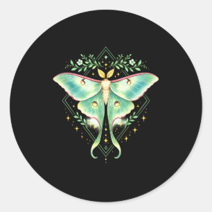 Sticker Rond Joli papillon luna beau lépidoptère amateur d'inse