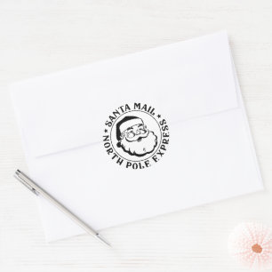 Sticker Rond Joli sceau de Santa approuvé par le pôle Nord Labe