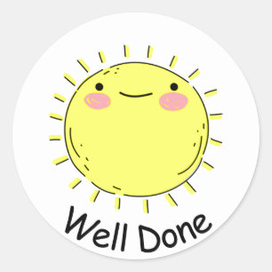 Sticker Rond Joli soleil bien joué